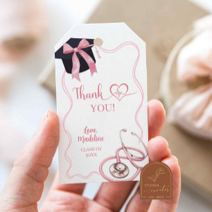 Pink Coquette Nurse Abschluss Danke Tag Geschenkanhänger