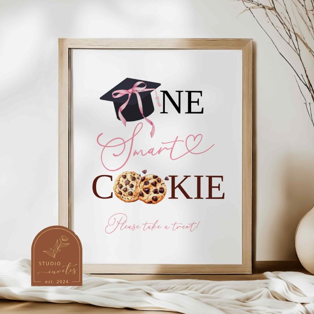 Pink Coquette One Smart Cookie Schild (Von Creator hochgeladen)