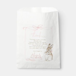Pink Coquette Peter das Kaninchen 1. Geburtstag Geschenktütchen