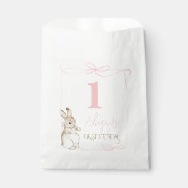Pink Coquette Peter das Kaninchen 1. Geburtstag Geschenktütchen