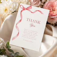 Pink Coquette Ribbon Bow Brautparty Vielen Dank
