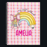 Pink Coquette School Pencil Spiral Notebook Notizbuch<br><div class="desc">Elevate your toddler's first school experience with our 8.5" x 11" Deluxe Spiral Notebook is perfect for little ones, featuring a playful doodle hand drawing art background and the charming coquette school pencil bow motif, adding a touch of creativity and elegance to their daily activities. Whether they're scribbling in their...</div>
