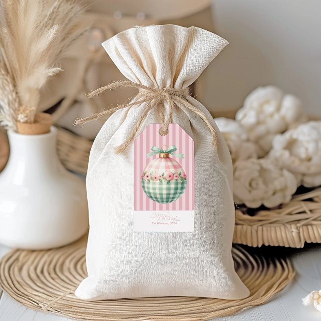 Pink Coquette Weihnachten Geschenkanhänger (Von Creator hochgeladen)