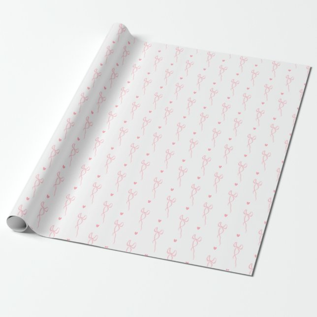Pink Coquette Wrapping Paper Geschenkpapier (Ungerollt)