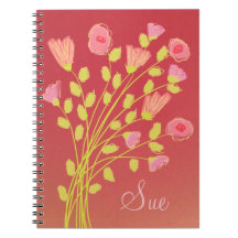 Pink Coral Flower Notebook
