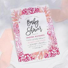 Pink Coral & Jellyfish Kinderdusche