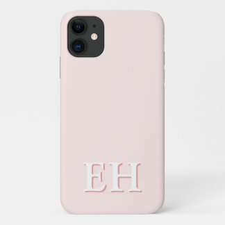 Pink & Coral | Minimalistisches modernes Initialen Case-Mate iPhone Hülle