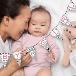 Pink Coral Native Abstrakt Aztec Boho Baby Girl Wimpelkette