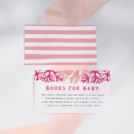 Pink Coral Nautical Books for Baby Begleitkarte