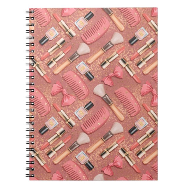 Pink Cosmetics Muster Glitter  Notizblock (Vorderseite)