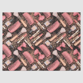 Pink Cosmetics Pattern Glitter Seidenpapier