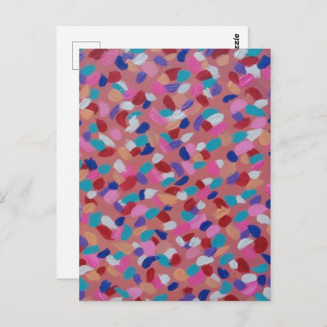 Pink Cotton Candy Postkarte (Vorne/Hinten)