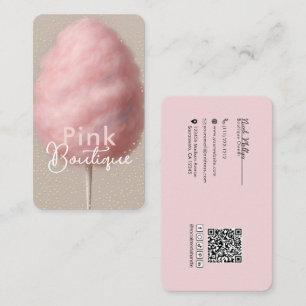 Pink Cotton Candy Sugar & Gold Konfetti Boutique  Visitenkarte