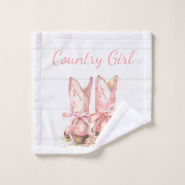 Pink Country Cowgirl Wash Tuch