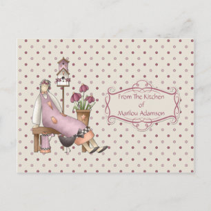 Pink Country Kitchen Weinkarte Postkarte