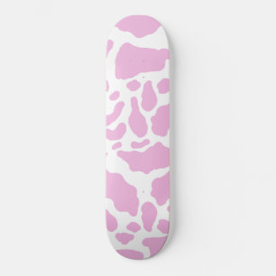 Pink Cow Spots Tierdruckmuster Skateboard
