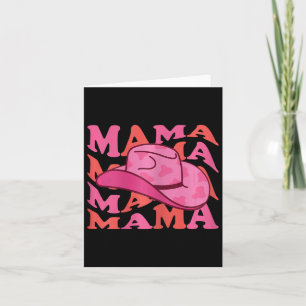 Pink Cowboy Hat Western Cowgirl Mama Groovy Counto Karte