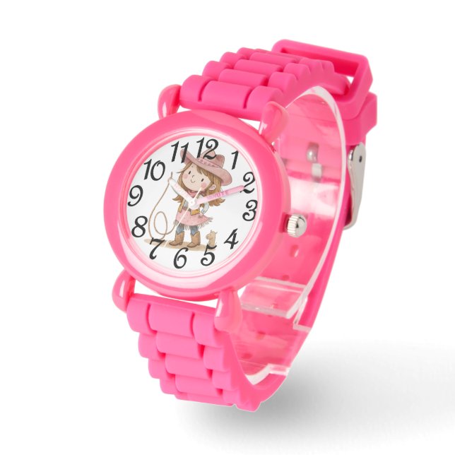 Pink Cowgirl  Armbanduhr (Winkel)