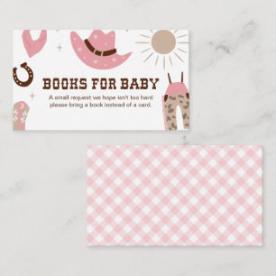 Pink Cowgirl Babydusche Bücher für Baby Begleitkarte