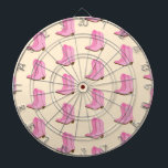 Pink Cowgirl Cowboy Boots Country Texas Ranch Dartscheibe<br><div class="desc">If you are a cowgirl and rider, this beautiful design with a pair of pink cowboy boots is perfect for you. The subtle and delicate combination of pink colors in different shades maintains a feminine aesthetic. Show everyone how much you love horsemanship and country / Texan style with this design...</div>