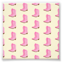 Pink Cowgirl Cowboy Boots Country Texas Ranch