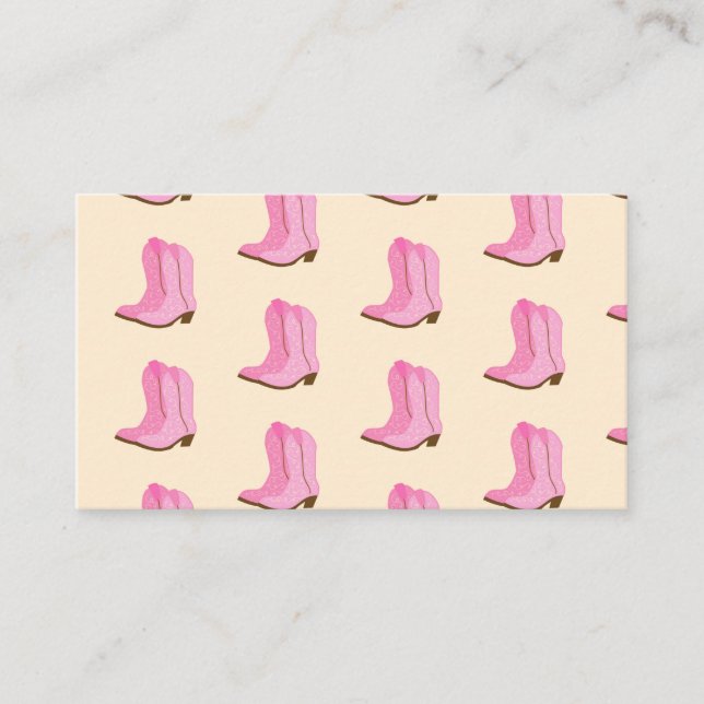 Pink Cowgirl Cowboy Boots Country Texas Ranch Visitenkarte (Vorderseite)