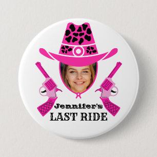 Pink Cowgirl Custom Foto Button