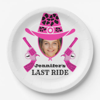 Pink Cowgirl Custom Foto Pappteller
