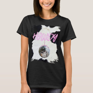 Pink Cowgirl Disco Ball Cowboy Howdy T-Shirt