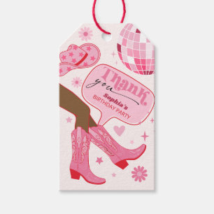 Pink Cowgirl Geburtstagsparty Let's Go Girls Favor Geschenkanhänger