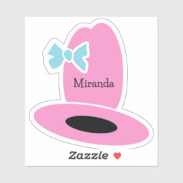 Pink Cowgirl Hat Birthday Party Aufkleber