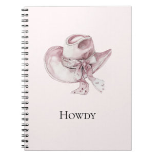 Pink Cowgirl Hat Notizblock