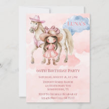 Pink Cowgirl Horse 00. Geburtstagsparty