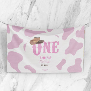 Pink Cowgirl ONE First Rodeo 1. Geburtstag Party Banner