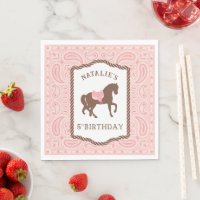 Pink Cowgirl | Pferde Silhouette 5. Geburtstag
