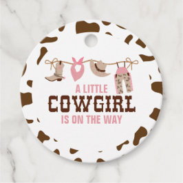 Pink Cowgirl Western Babydusche Geschenkanhänger