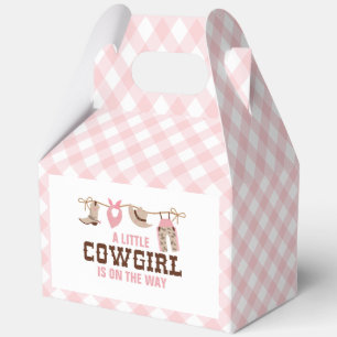 Pink Cowgirl Western Babydusche Geschenkschachtel