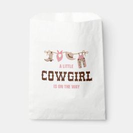 Pink Cowgirl Western Babydusche Geschenktütchen