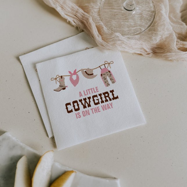 Pink Cowgirl Western Babydusche Serviette (Von Creator hochgeladen)