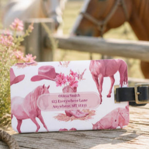 Pink Cowgirl Western Gepäckanhänger