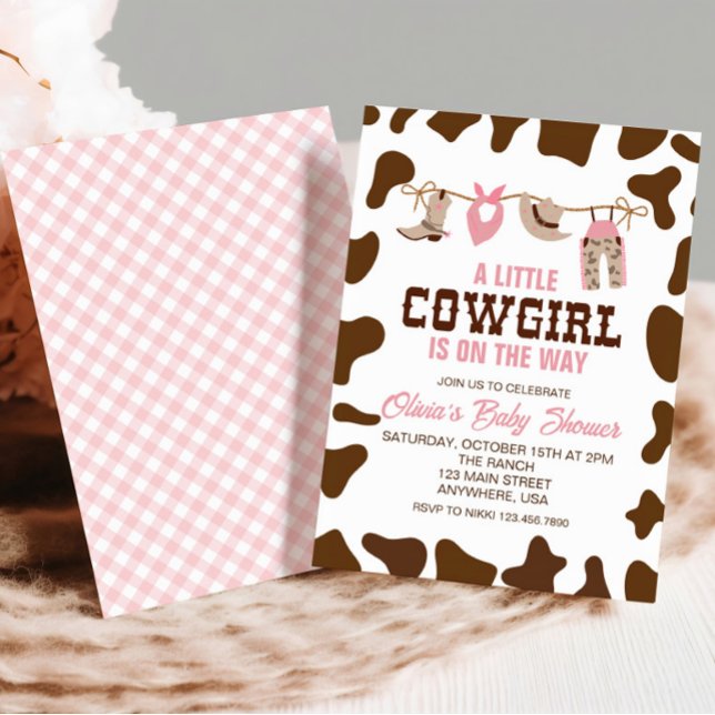 Pink Cowgirl Western Kinderdusche Einladung (Von Creator hochgeladen)