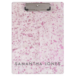 Pink Cowhide Pattern Klemmbrett