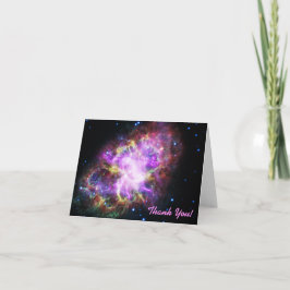 Pink Crab Nebula Space Image Vielen Dank Dankeskarte