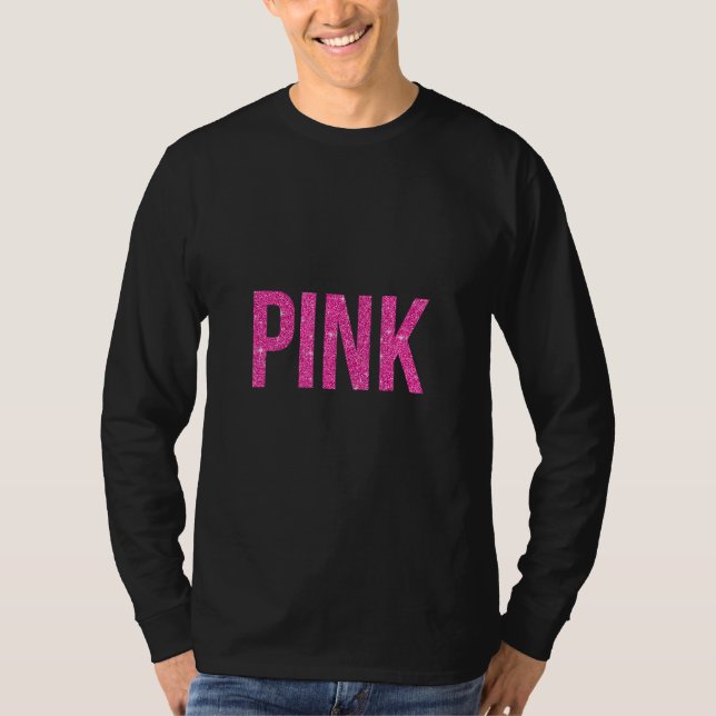 Pink Crayon Halloween Kostüm T-Shirt Couple Friend (Vorderseite)
