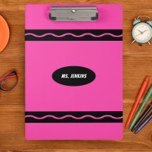 Pink Crayon Lehrerin Schule