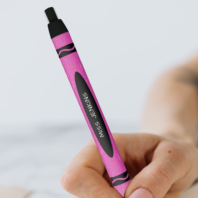Pink Crayon Teacher Kugelschreiber (Pink Crayon Teacher Black Ink Pen)
