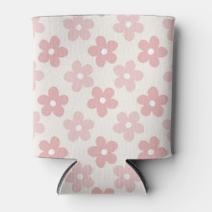 Pink Cream Daisy Blume Retro Muster Dosenkühler