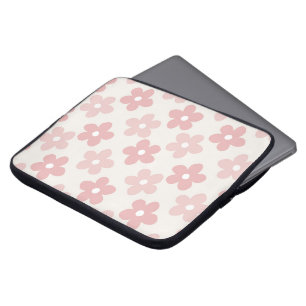 Pink Cream Daisy Blume Retro Muster Laptopschutzhülle