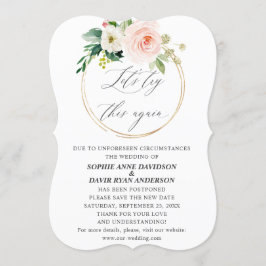 Pink Cream Floral Hochzeit Versuchen Sie erneut, n Einladung