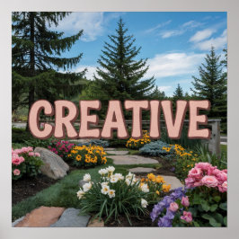 Pink Creative Affirmation Square Poster